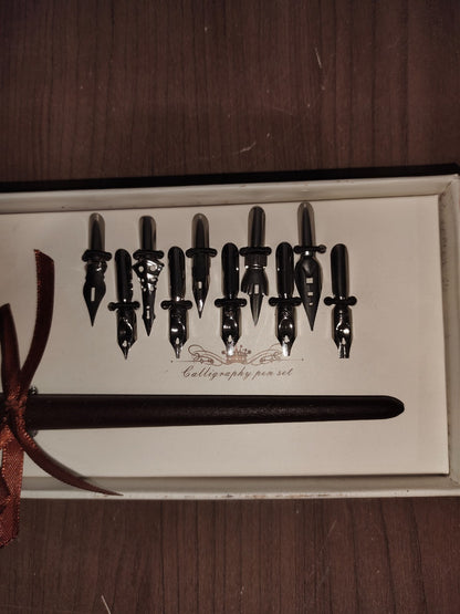 Calligraphy Pen Set - 10 Attachments The Feather Pen Ink
