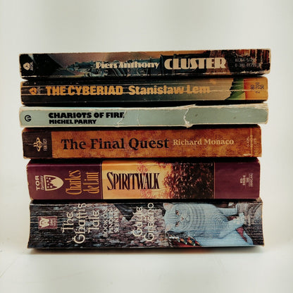 Lot of 6 PB Vintage Science Fiction Fantasy Books 1970s-1990s