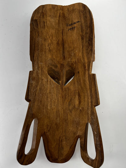 Antique African Face Mask Hand Carved From Wood For Wall Decoration