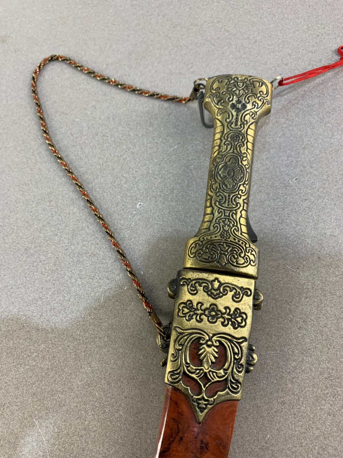 Vintage large Tibet style hanging 13 inches Dagger with sheath