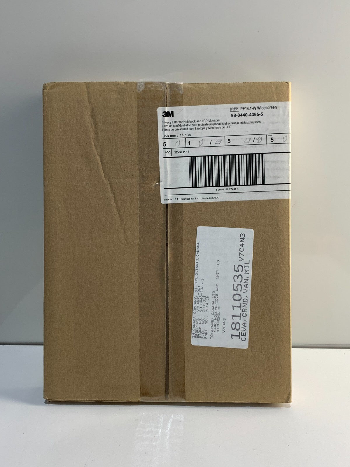3M™ Privacy Filter for Widescreen Notebooks, 14.1 Inch, (PF14.1W)
