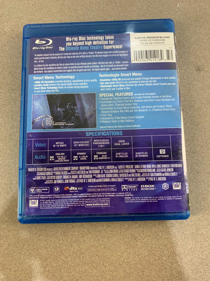 Alien vs. Predator (Blu-ray Disc, 2007, Canadian)