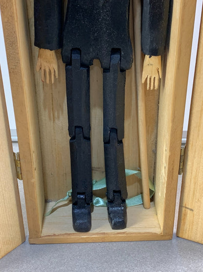 Buttler wooden Ball-jointed Doll in a wooden almira type box