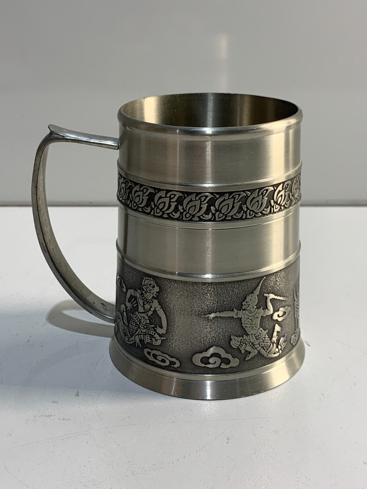 Vintage Embossed Pewter Mug by ERAWAN PEWTER (Thailand)