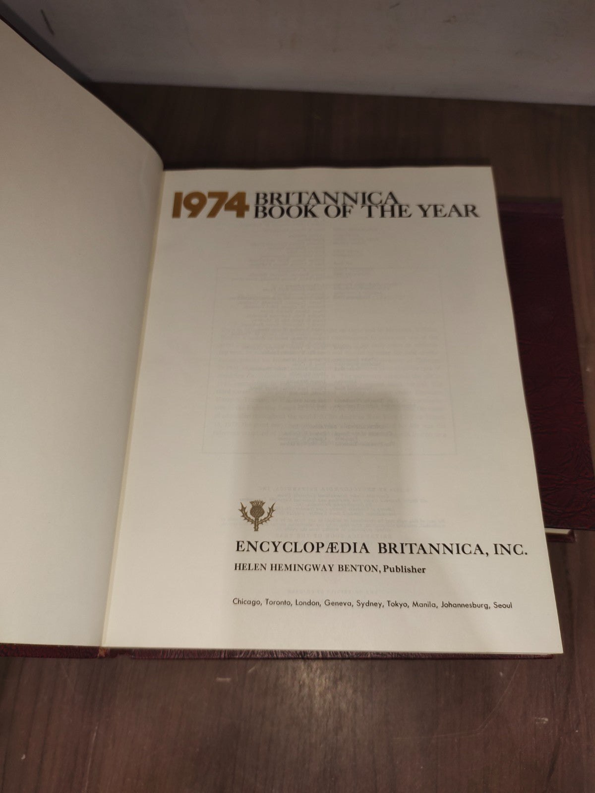 Encyclopedia Britannica Book Year - Set of 3 (1972-1973-1974)