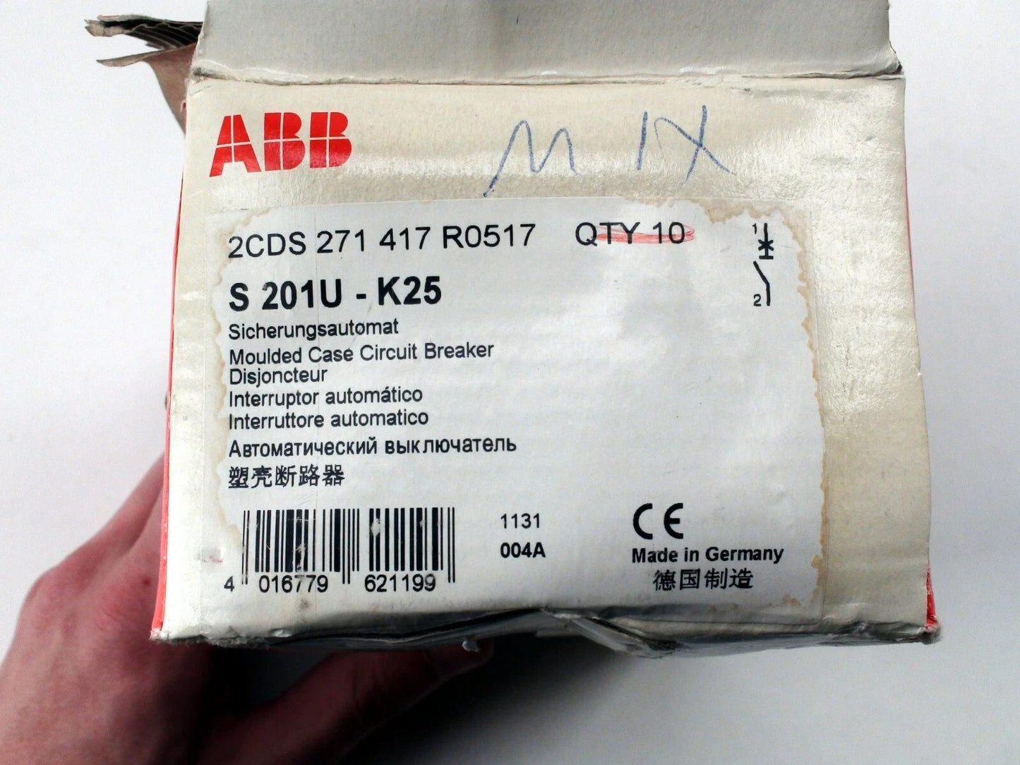 S201U-K25 Miniature Circuit Breaker, 1P K 25A 240 BCPD, S200U Series