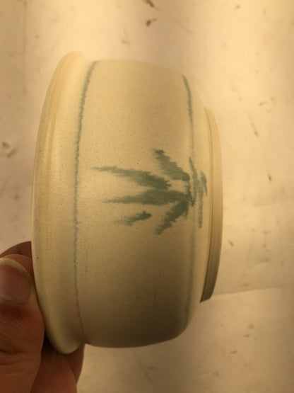 Asian style jar with lid and unique Textured Knob