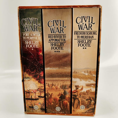 Civil War A Narrative Shelby Foote Box Set First Vintage Books Edition 1986