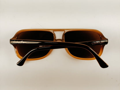 Calvin Klein Brown Gradient Aviator Sunglasses