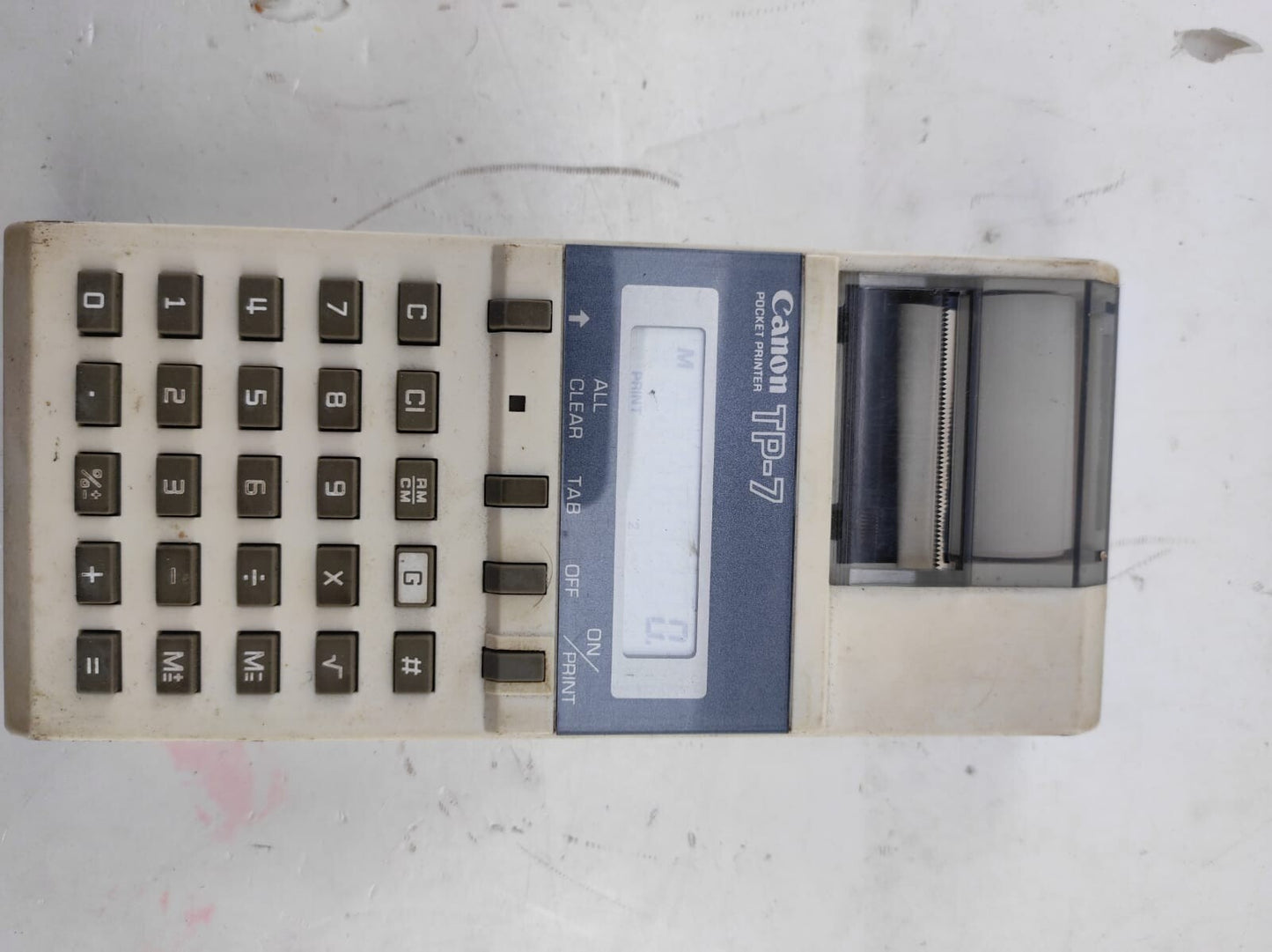 Vintage Canon TP-7 Electronic Pocket Printer Calculator