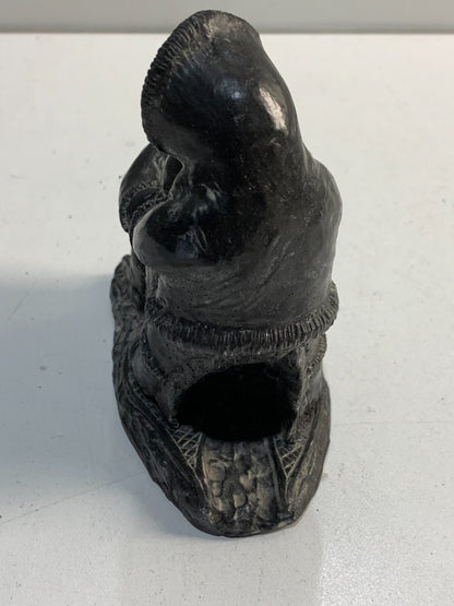 Wolf Original Soapstone Carving Sculpture Inuit Couple Hand Made In Canada VTG