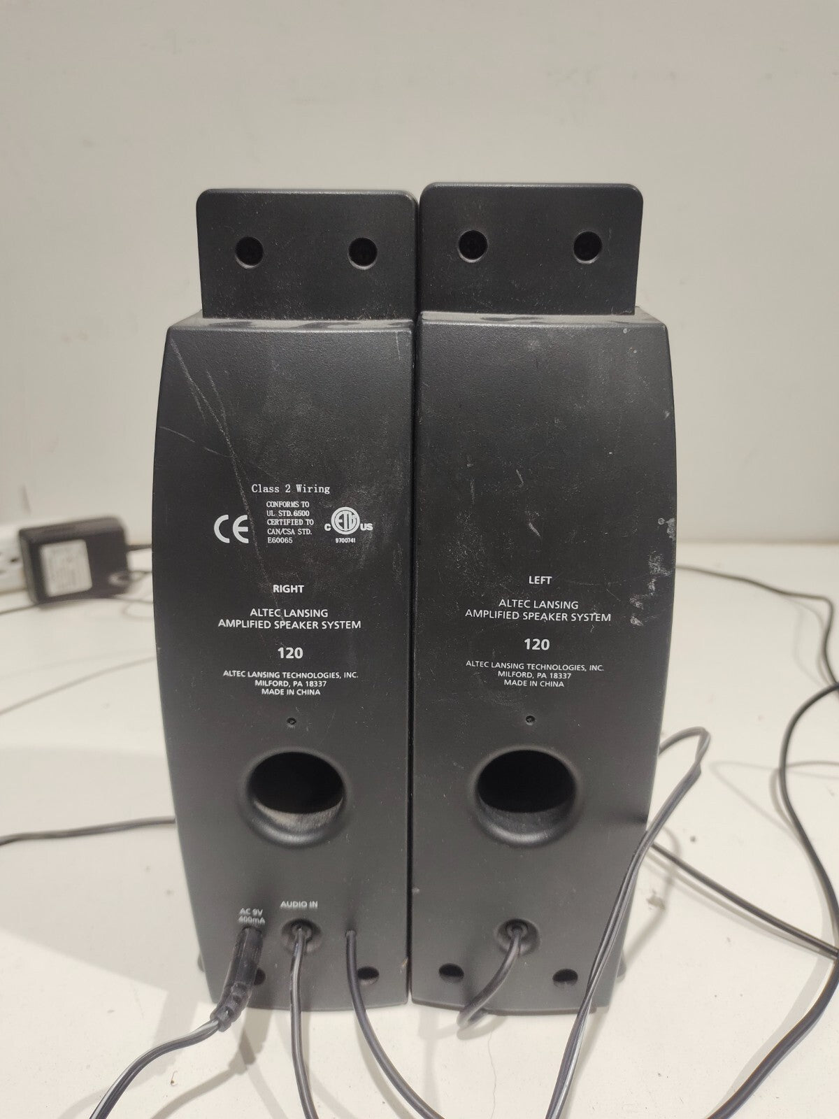 Altec Lansing Series100 Model-120 speakers with adapter