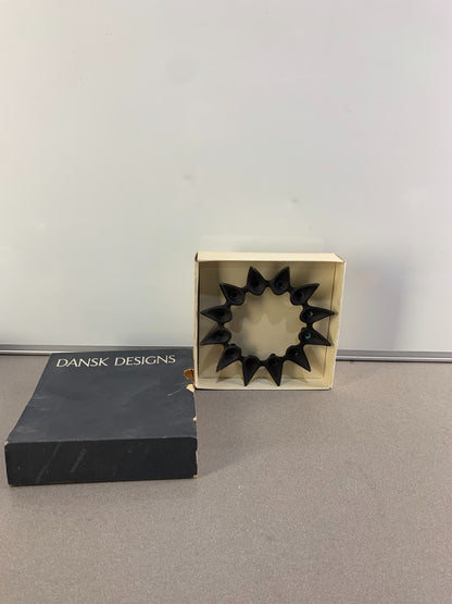 Dansk Designs Cast Iron Starburst Candle Holder by Jens Quistgaard 1970s, w/ Box