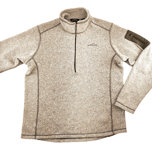 Eddie Bauer Quarter Zip Fleece Men's Size XL