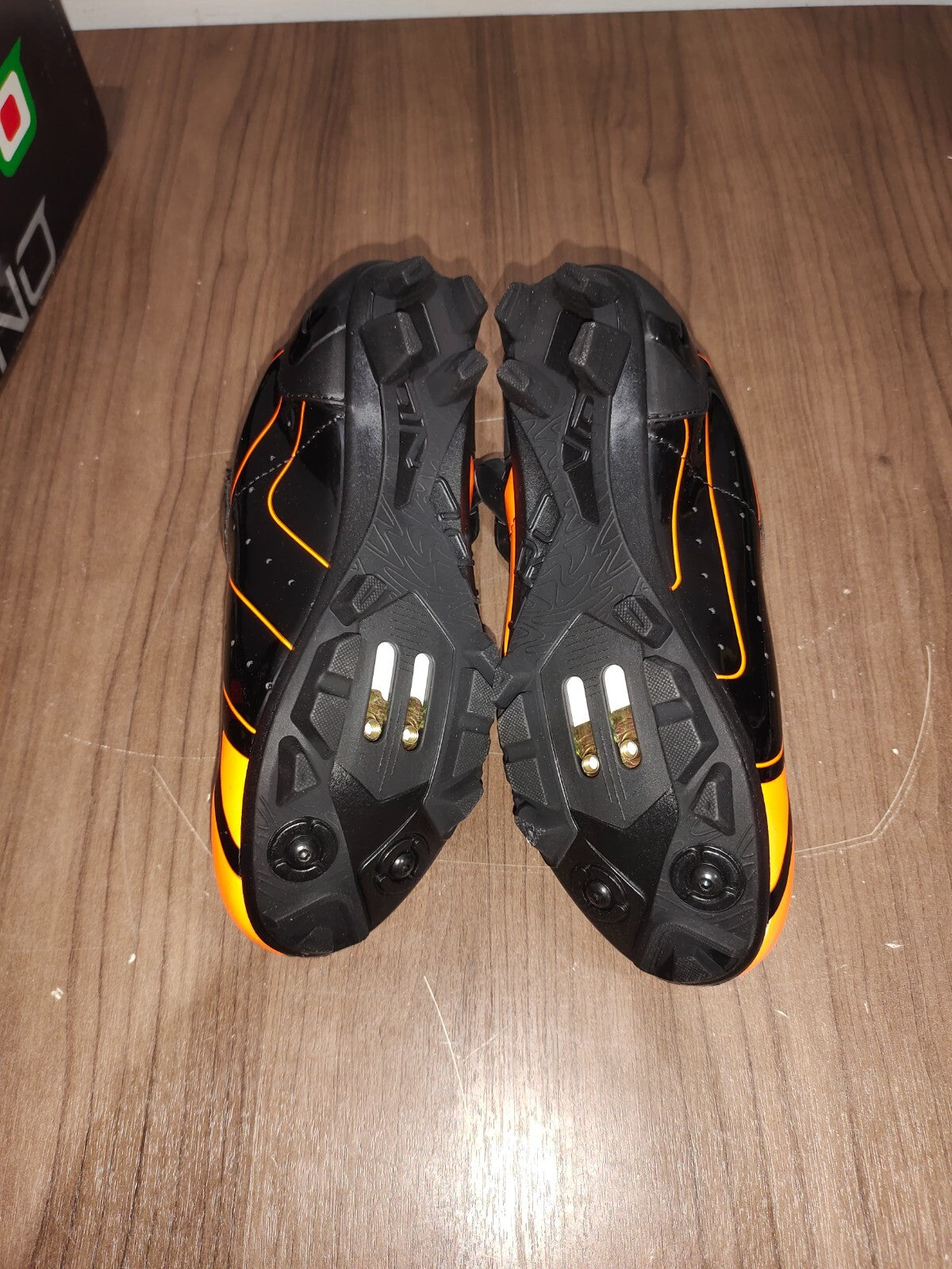 Crono CX-3 17 Mountain Bike Gravel BMX Shoes - Black Orange - Size - 38 (EUR)