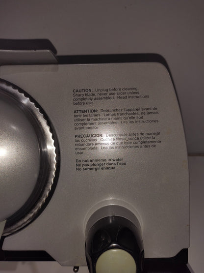 RIVAL GOURMET PROFESSIONAL SLICER 130W MOTOR Multipurpose Serrated Blades 1050