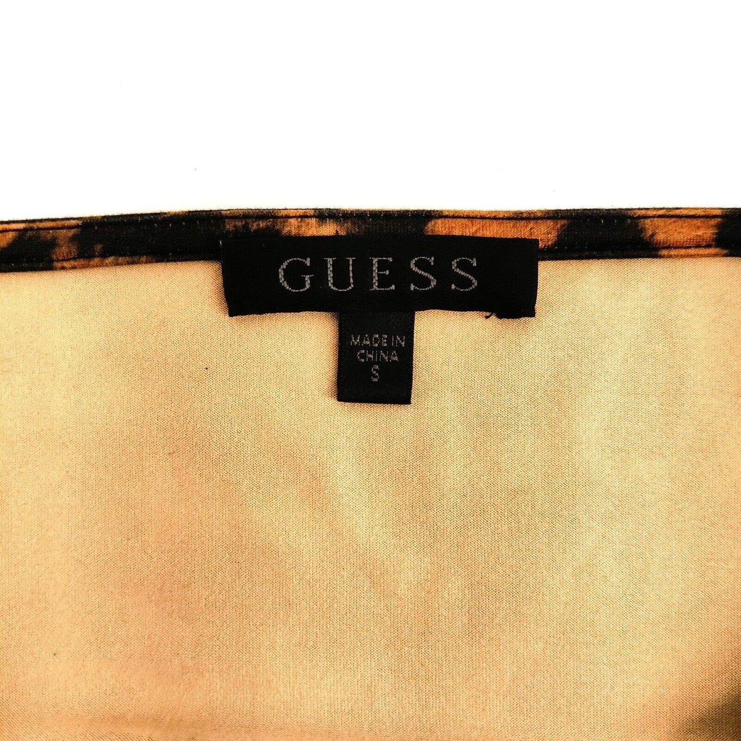 Guess Leopard Print Cut-Out Women's Shirt Size Small