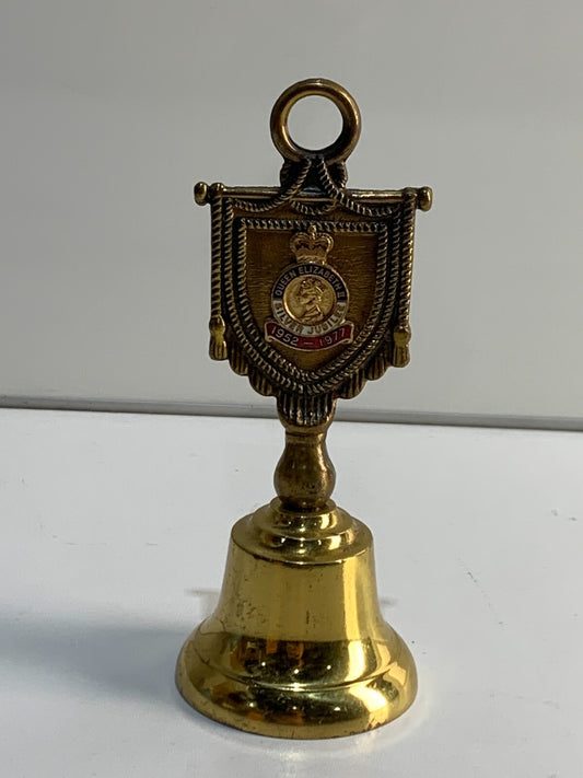 Queen Elizabeth silver jubilee brass 1952-1977 brass reception bell