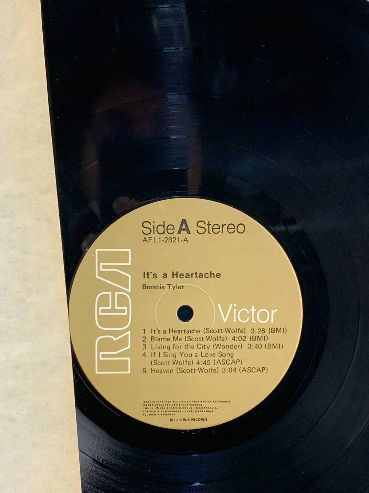 Bonnie Tyler - It's A Heartache - 1978 Vinyl LP - RCA Records