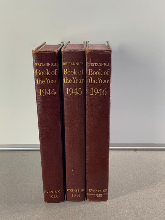 Vintage Encyclopedia Britannica Book Year Lot Set Of 3 1944 1945 1946