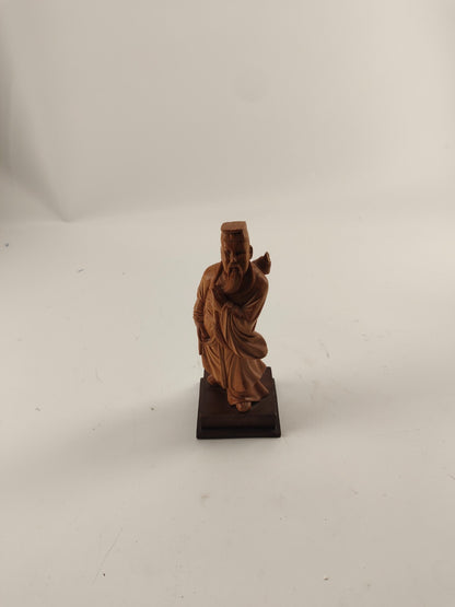 Vintage Boxwood Carved Chinese Figurine