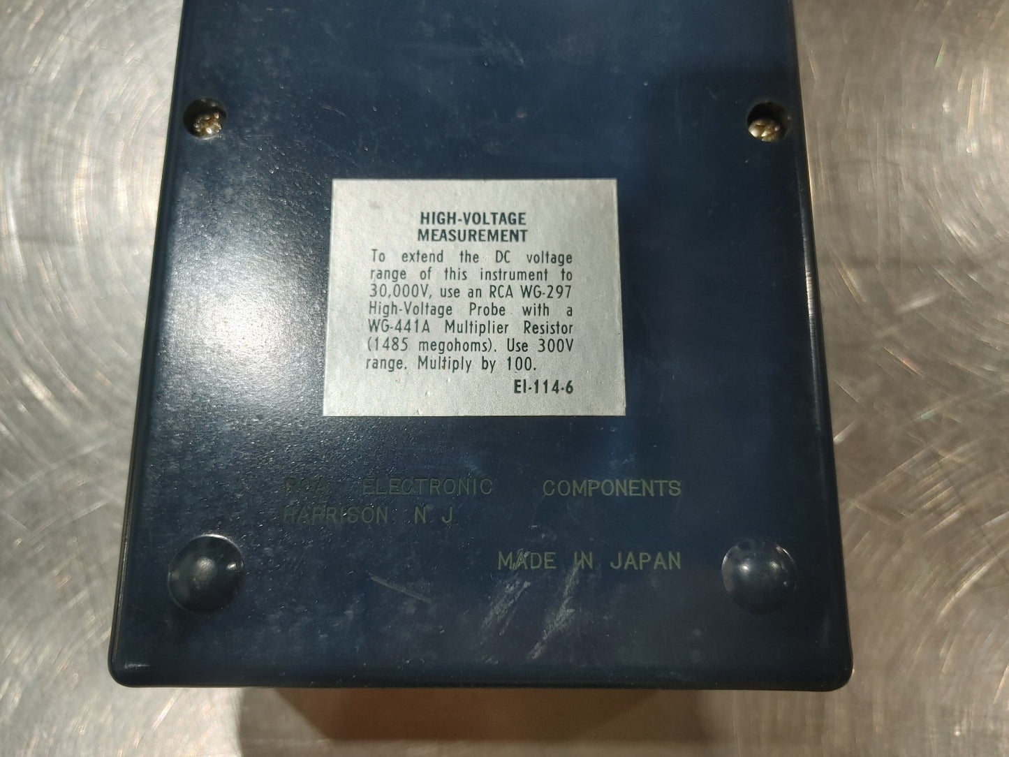 VINTAGE RCA WV-519A Multimeter Silver/Blue Analog Display with Adjustable Dial