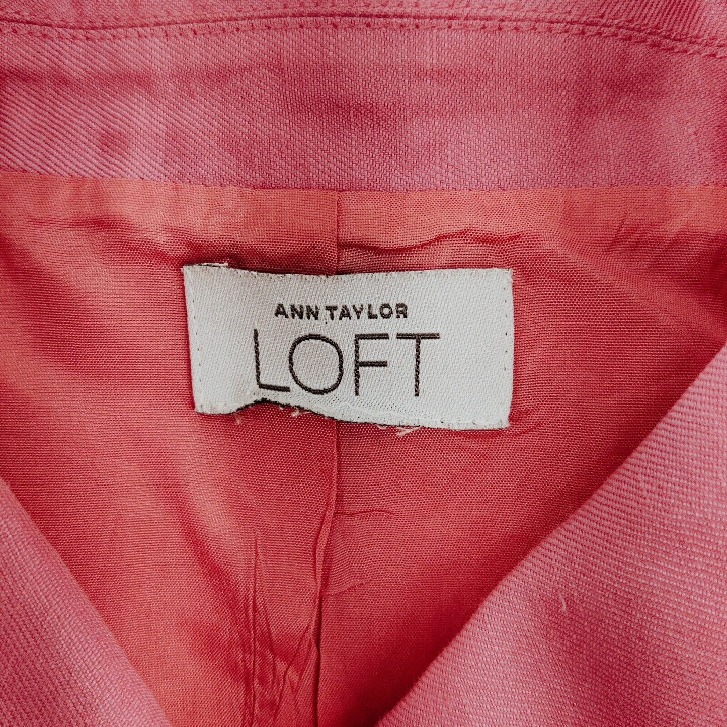 Ann Taylor Loft Sleeveless Pink Wrap Blouse (See Measurements)