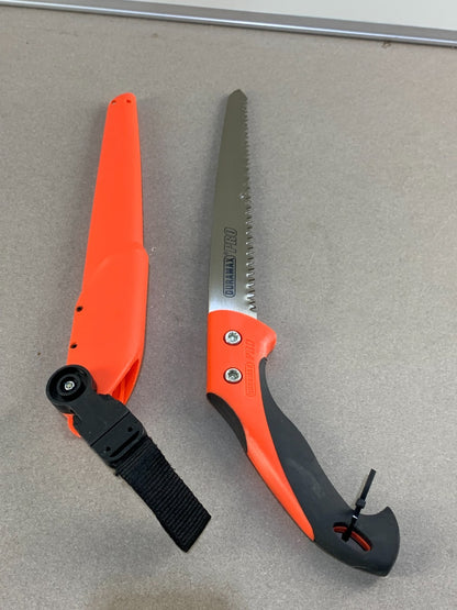 Duramax Pro Pruning Saw with its sheath.