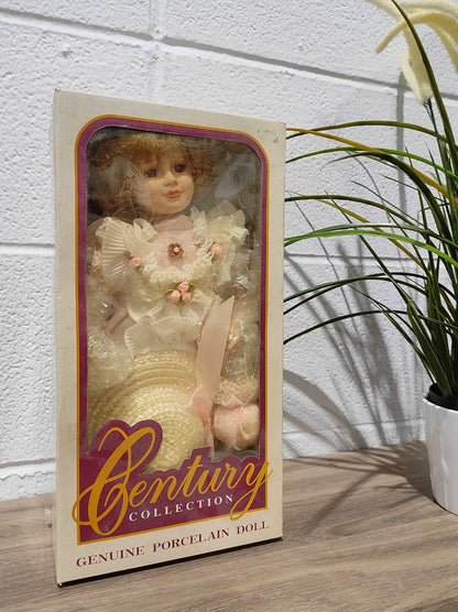 Century COLLECTION GENUINE PORCELAIN DOLL Hand Crafted- Beige