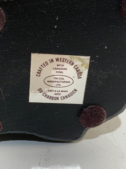 Coal miner figurine CRAFTED In WESTERN CANADA WITH CANADIAN COAL