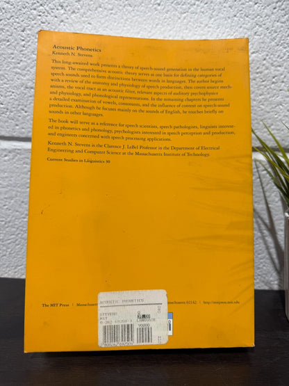 Acoustic Phonetics by Kenneth N. Stevens (English) Paperback Book