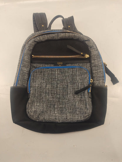 FOSSIL BACKPACK Padded Laptop Bag. Preowned - Vibrant Blue Accent Color Durable
