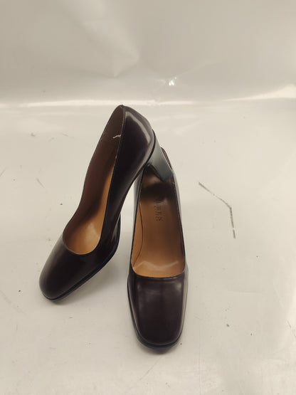 Lauren Ralph Lauren  Women's Brown Leather Slip On Wedge Heels  Size 8B