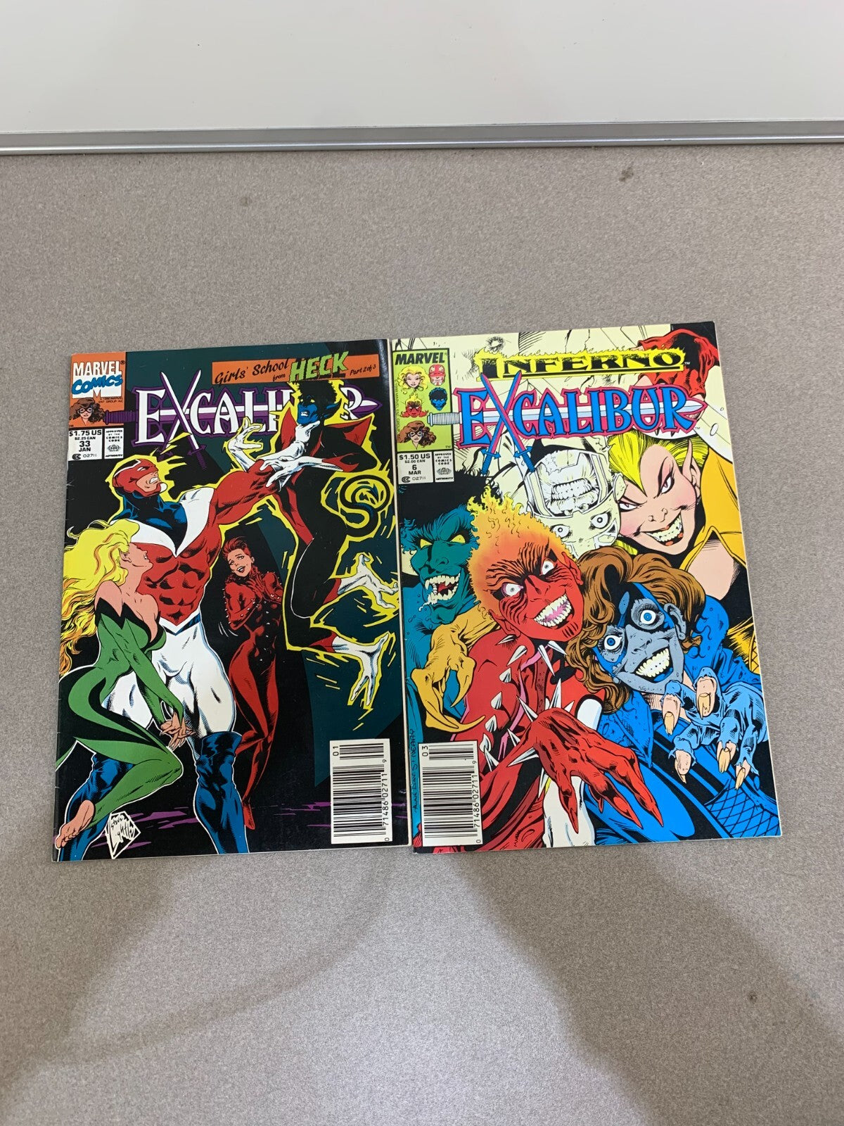 Excalibur #7 & #33 Marvel Comics