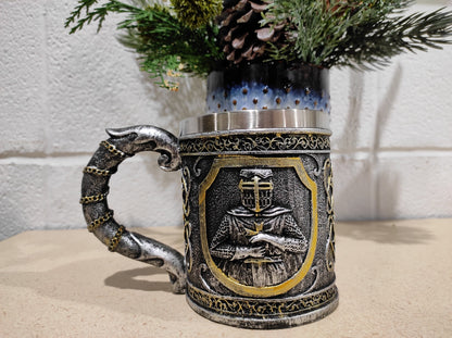 Ebros Medieval Crusader Knight Of The Cross Mug Armor Suit Large Tankard Mug
