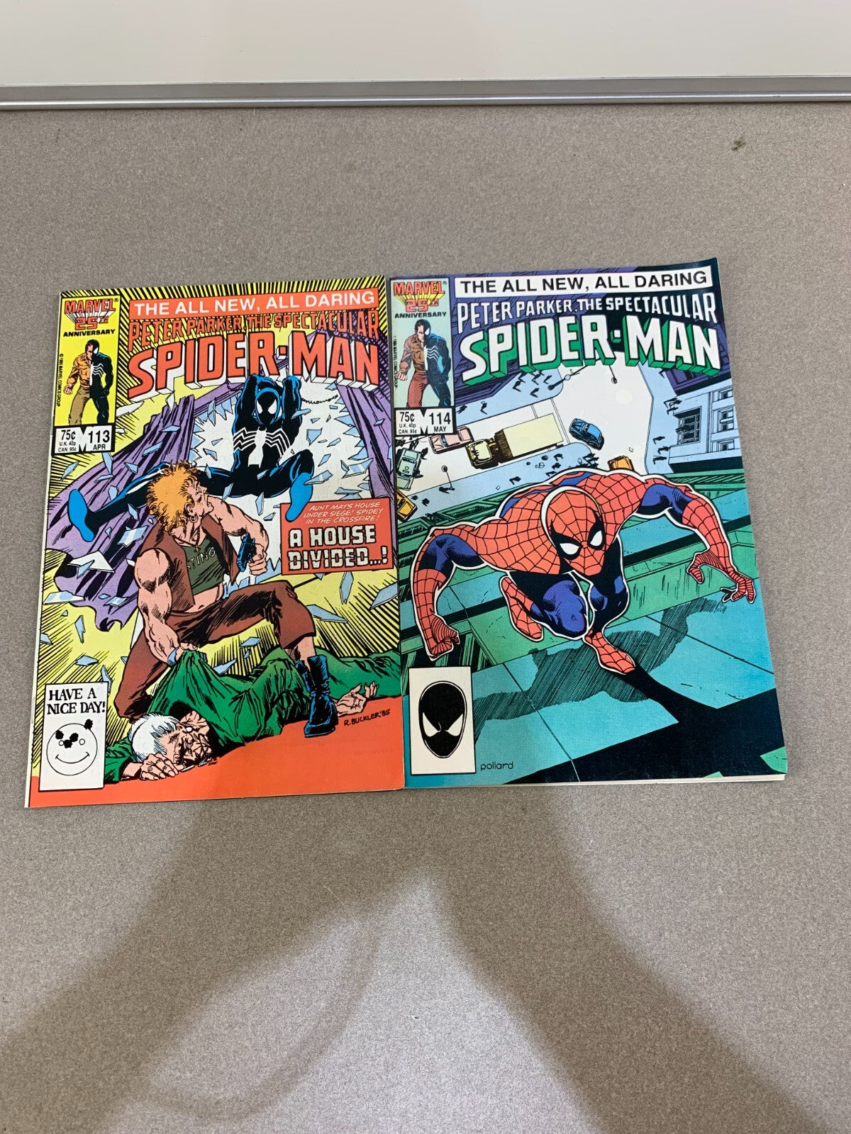 Peter Parker, The Spectacular Spider-Man #113 & #114 (1986) VF+ Marvel Comics