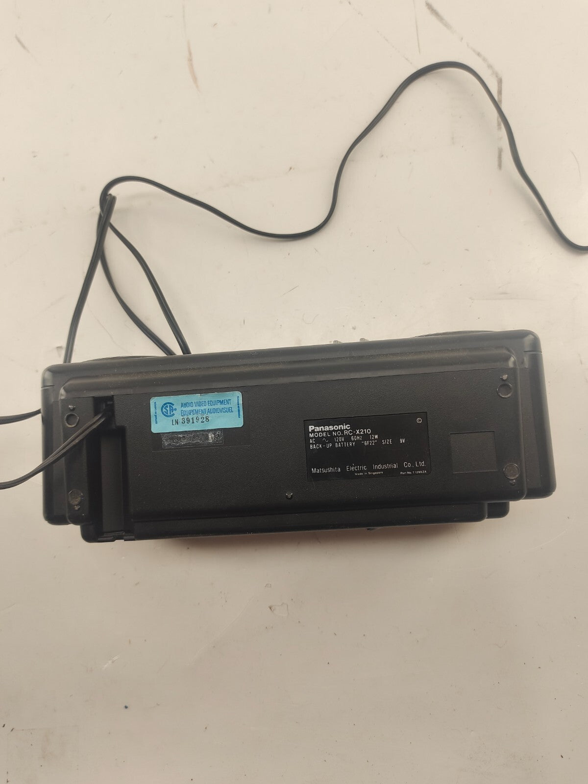 Panasonic RC-X210A Dual  Alarm Clock Boombox FM/AM