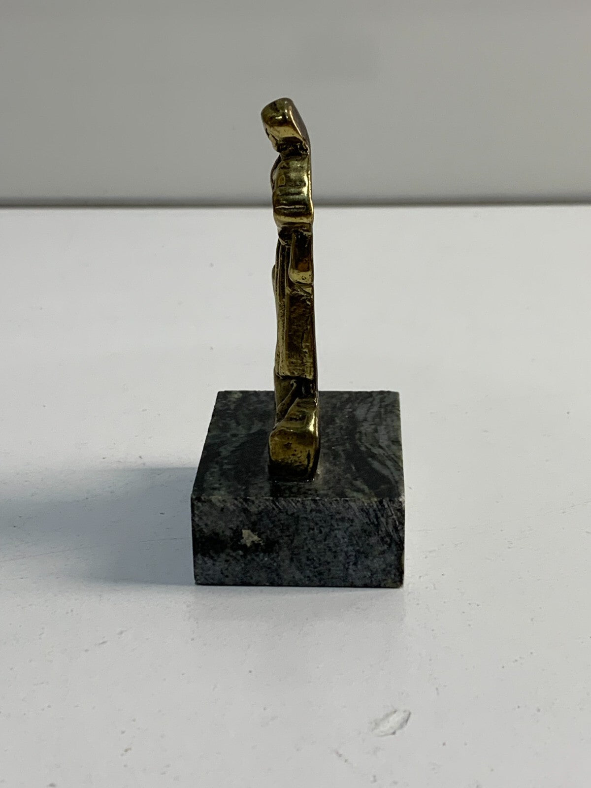 Vintage Metal Colleen On Connemara Marble Figure Ireland