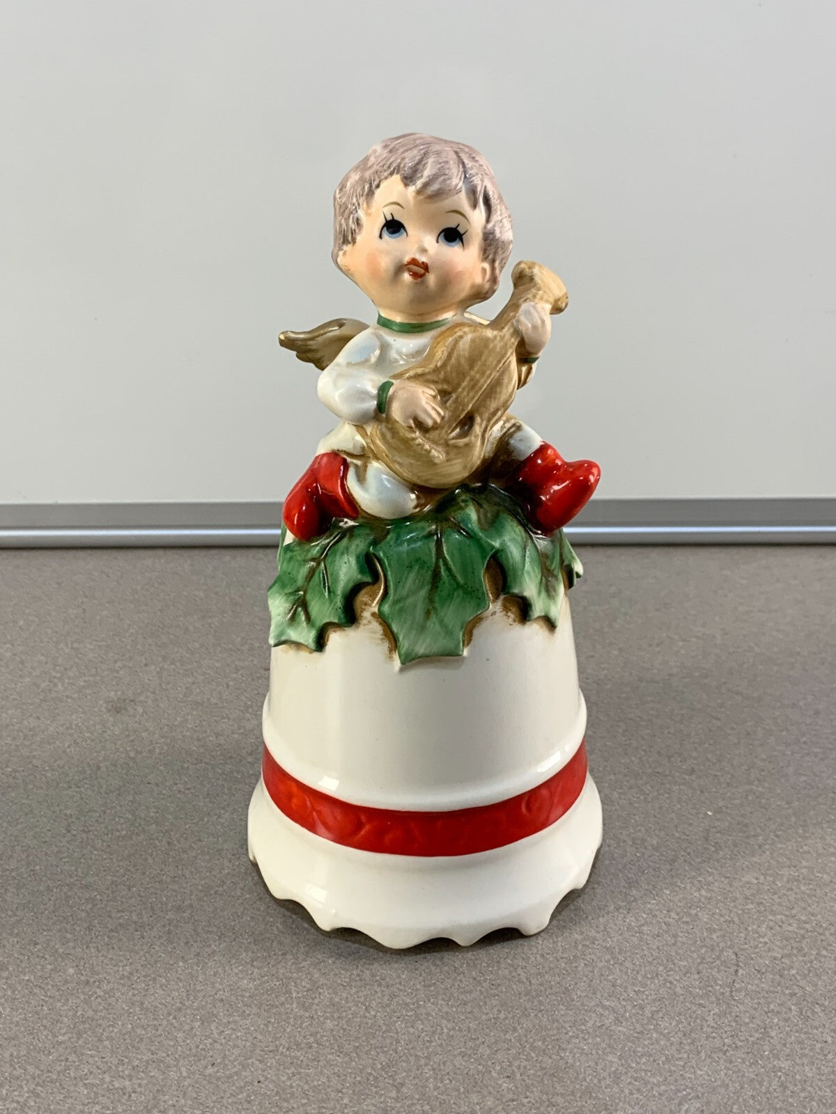 Vintage Berman & Anderson Christmas Boy Angel Music Box 1960s Japan Ceramic #637