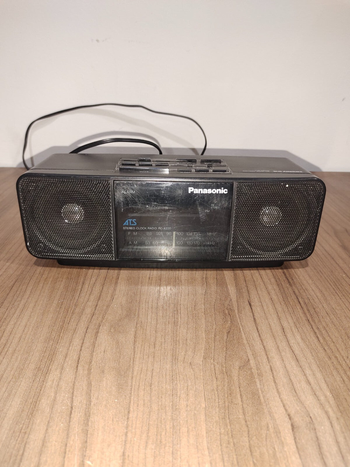 Panasonic RC-X220 Alarm Clock Radio AM/FM Audio Input Vintage