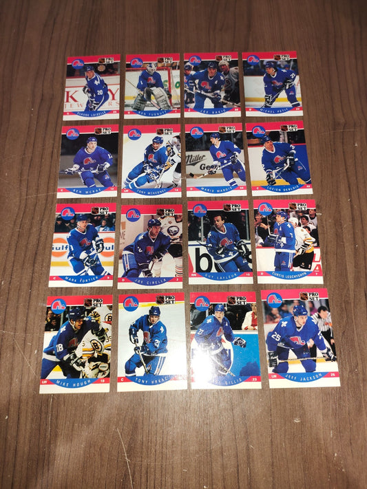 Rare Collectible NHL - Quebec Nordiques Cards PRO-SET - Set of 16 Cards