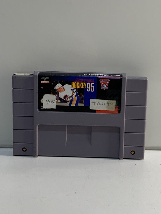 BRETT HULL HOCKEY '95 Super Nintendo SNES