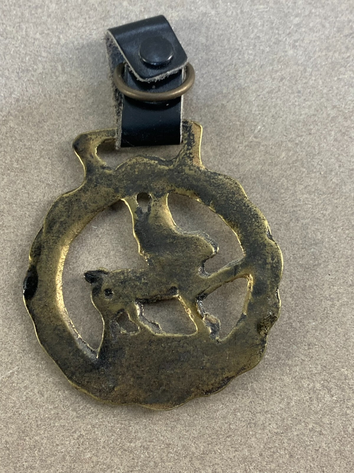 Brass Medallion Ornament Griffin England Vintage