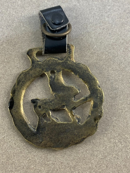 Brass Medallion Ornament Griffin England Vintage