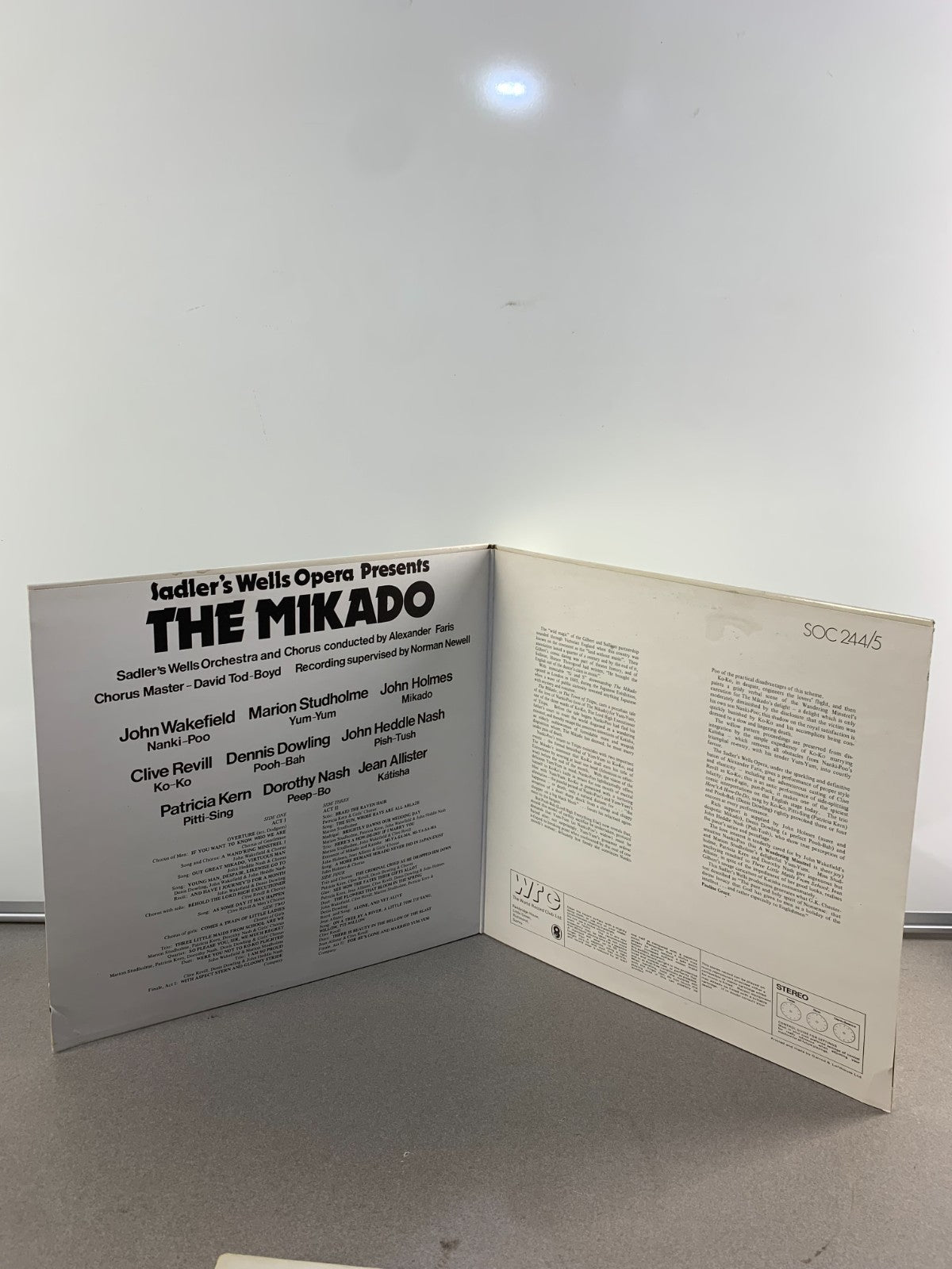 Gilbert & Sullivan - The Mikado - 2xLP SOC 245 HMV - Sadler’s Wells