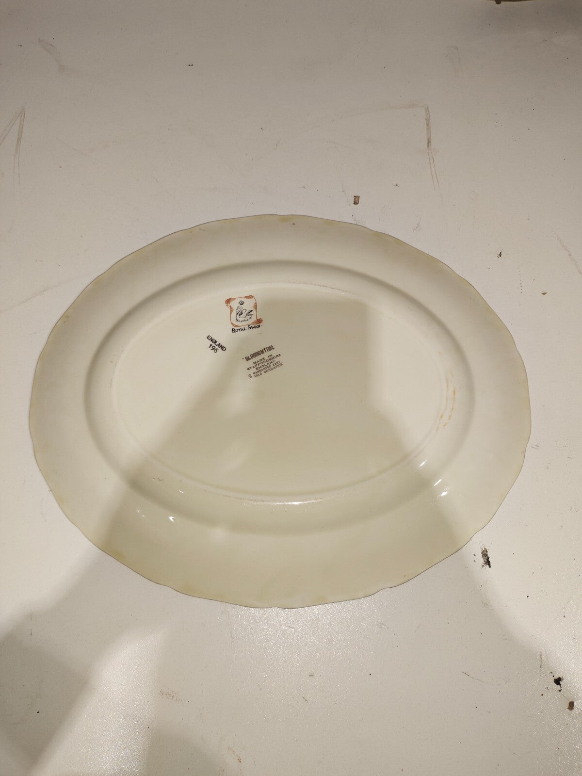 Vintage Royal Swan Oval Serving Plate