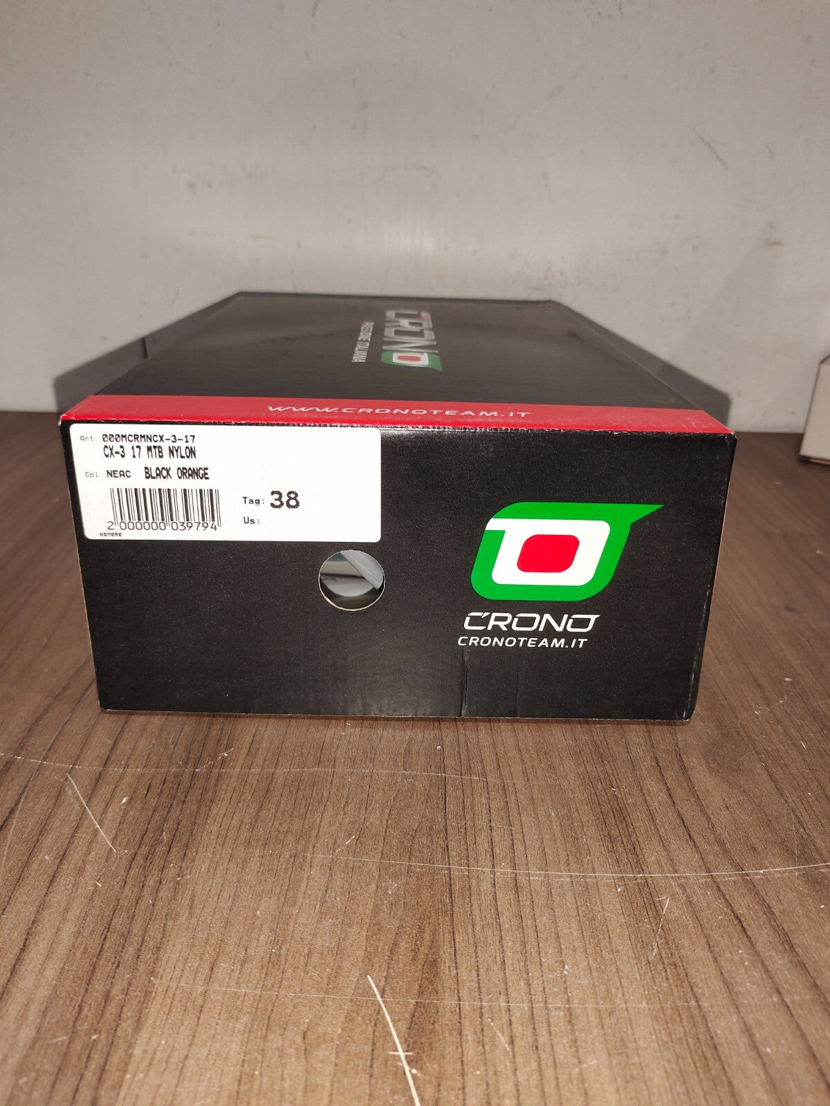 Crono CX-3 17 Mountain Bike Gravel BMX Shoes - Black Orange - Size - 38 (EUR)