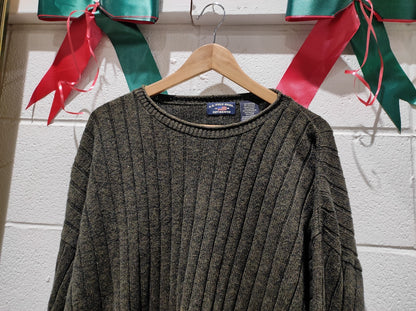 Vintage US Polo Assn Cardigan Knit Sweater Gray 100% Cotton XL