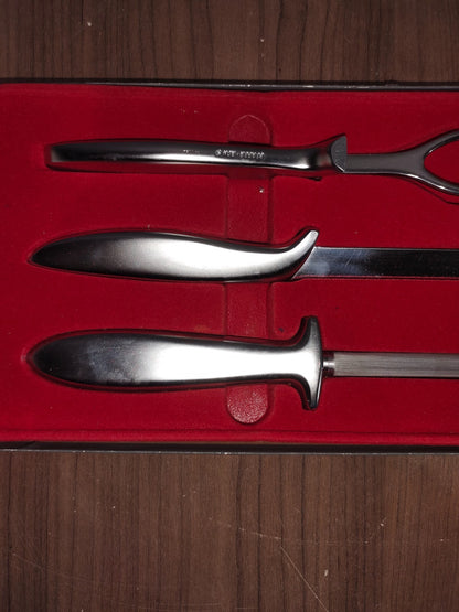 Set of Vintage Gerber Legendary Blades Carving Knife Set - Ron Snickersnee