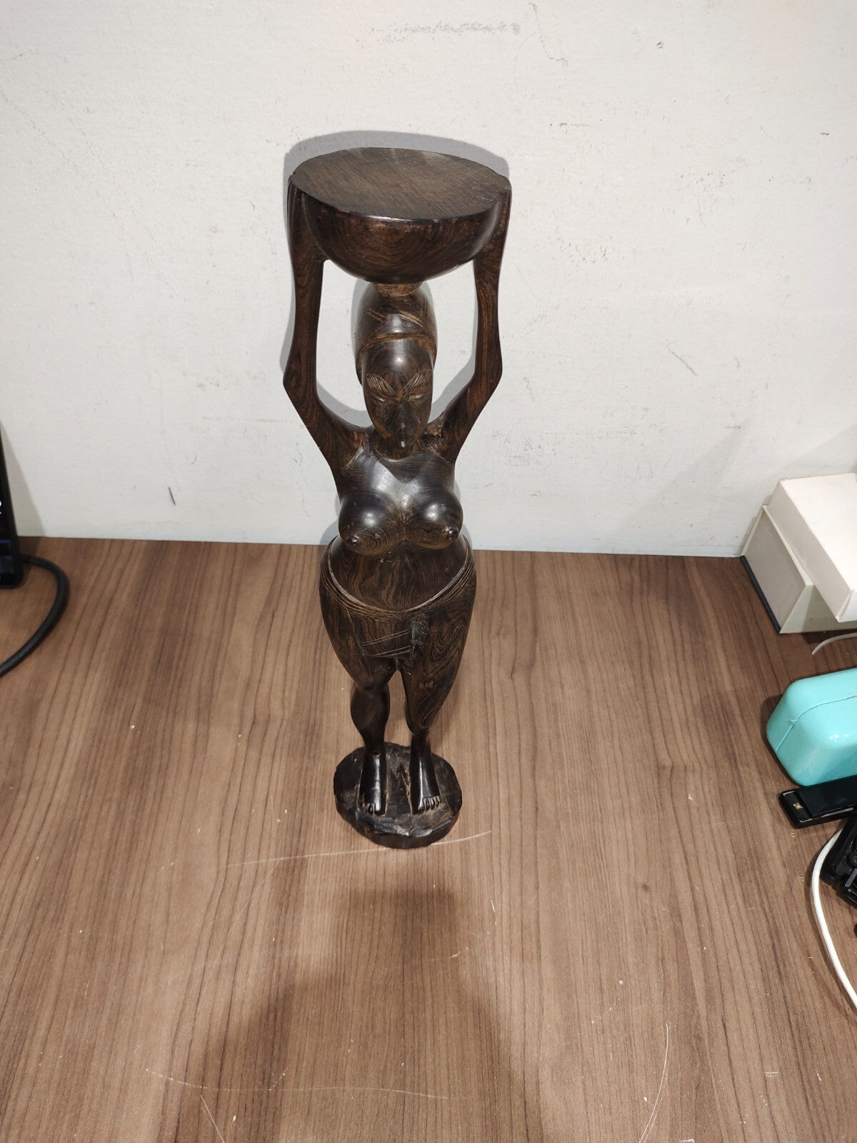 Vintage Nude Balinese Klungkung Wood Wooden Carving Woman Bali Carved 20-Inches